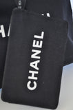 Vintage Chanel canvas monogram tote with pochette chainlink strap