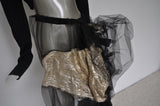 Tull skirt avantgarde design w gold pattern