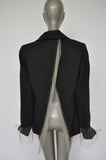 Avantgarde jacket with metal strings attached