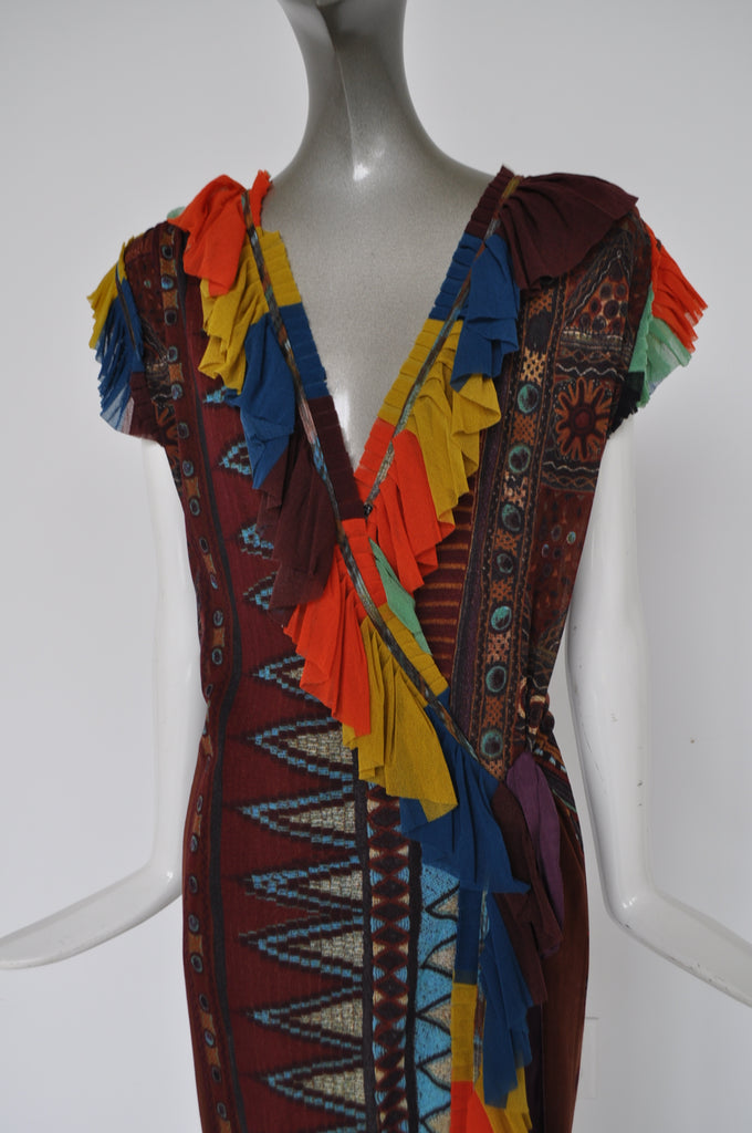 Jean Paul Gaultier soleil dress multicolor