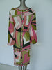 Vintage Emilio Pucci silk dress ,deep v cut puffy sleeves.
