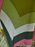 Vintage Emilio Pucci silk dress ,deep v cut puffy sleeves.