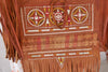 Vintage 70s moroccan  fringed  shoulder bag with fringes. Bohemian style.