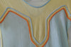Vintage 20s silk jersey romper, pantsuit. Deco design.