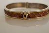 1970s Chanel bracelet snakeskin interlocked cc rare.