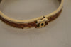 1970s Chanel bracelet snakeskin interlocked cc rare.