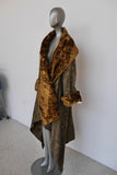 Fabulous 1920s inspired drop waist opera coat brocade crushed velvet.