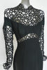 Thierry Mugler avant garde dress with crochet bust and sleeves.