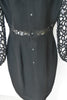 Thierry Mugler avant garde dress with crochet bust and sleeves.