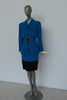 Karl Lagerfeld skirt suit 90s vibrant blue color fitted style