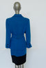 Karl Lagerfeld skirt suit 90s vibrant blue color fitted style