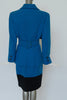 Karl Lagerfeld skirt suit 90s vibrant blue color fitted style