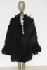 Pierre Balmain avant-garde wool / mohair fringed rag coat