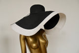 Couture oversized woven hat 1970s