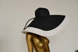 Couture oversized woven hat 1970s