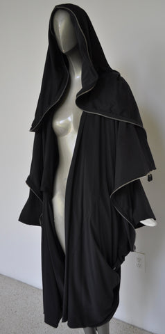 1930s art deco print maxi dress with batwing sleeve jacket
