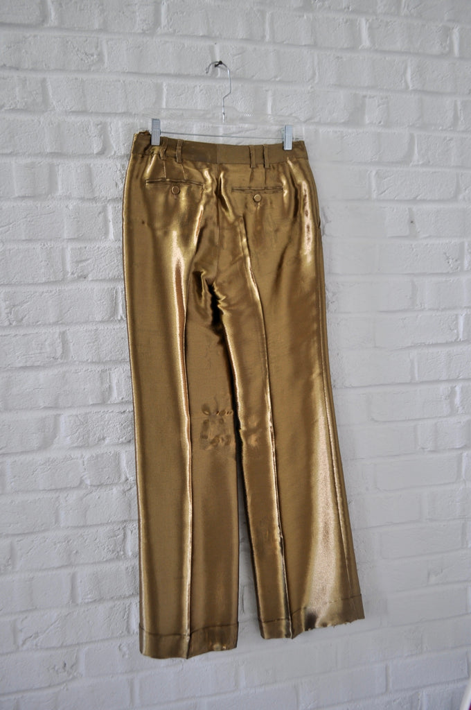 Gucci trousers gold wide legs Vintage Le Monde