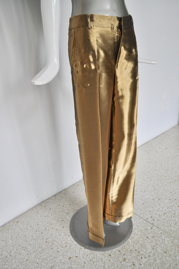 Gucci trousers gold wide legs